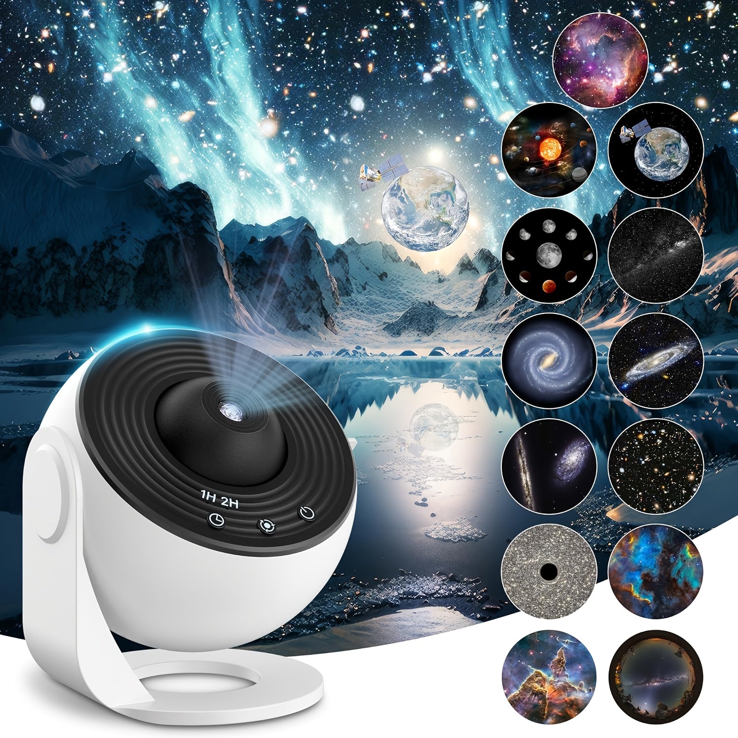 2024 Color Globe Star Projector Lamp with 13 Films for Bedroom Atmosphere Indoor LED Night Light
