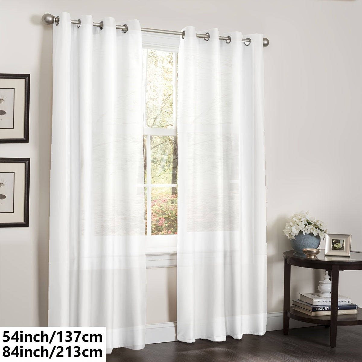 Imitation Silk Rope Curtain for Bedroom and Living Room Single Panel