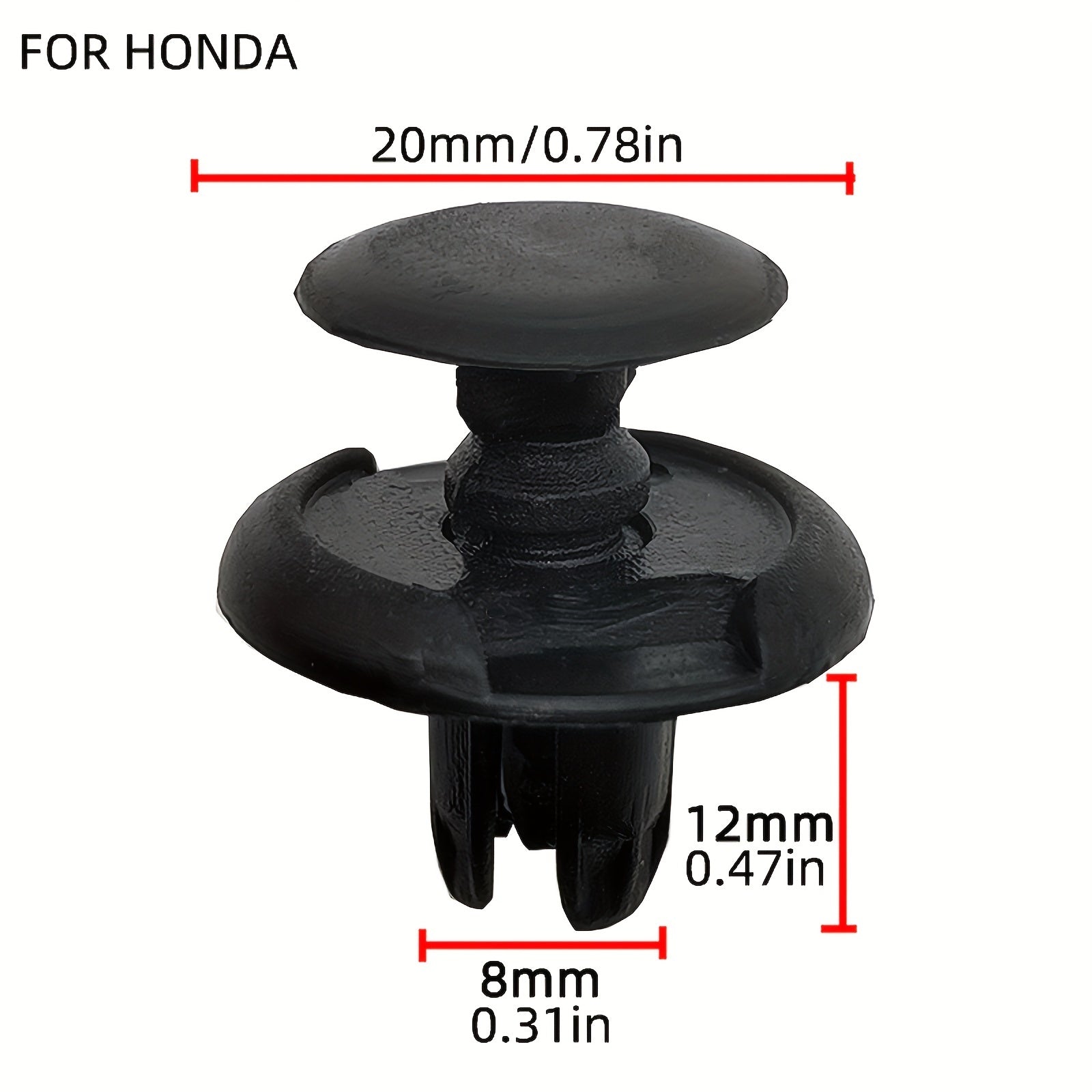 50 piezas de sujetadores de plástico para parachoques de coche, remaches de 8 mm, clips de empuje para capó y guardabarros