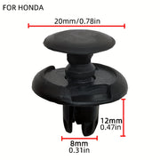 50 Pcs Plastic Car Bumper Rivet Fasteners 8mm Push Type Hood Fender Clips