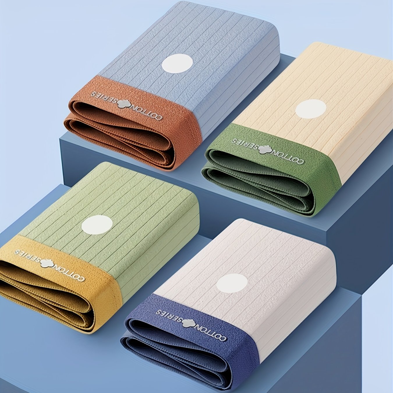 4-Pack Erkaklar Paxta Qisqa Shortlari, O'rta Cho'ziluvchan Trikotaj Matolari va Tasodifiy Chiziqli Dizayni bilan, 140gsm og'irlikda Yengil va Havo O'tkazuvchi.