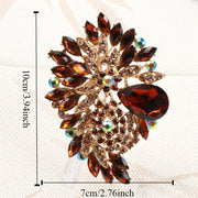 Luxurious Enamel Brooch with Rhinestones Elegant Badge Pin for Gifts