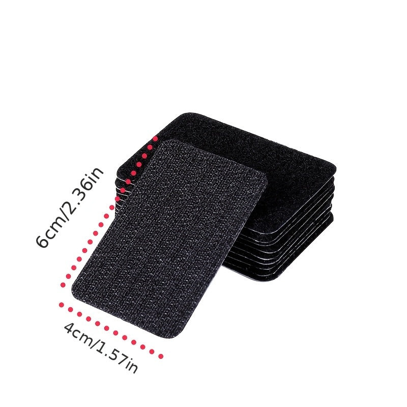 20 Pieces Black and White Square Sofa Grippers Non-Slip Fasteners for Cushions