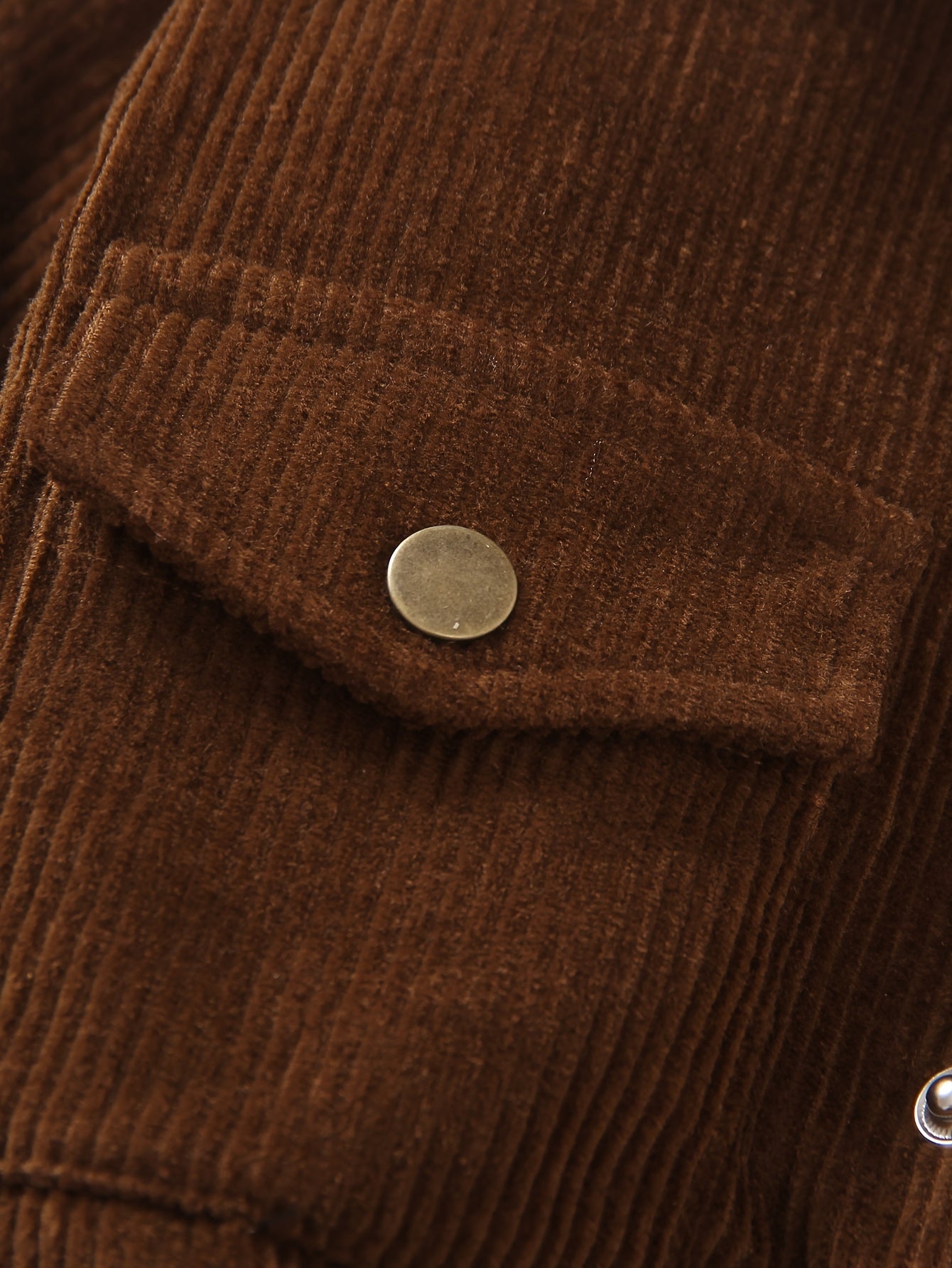 Baby Boy Corduroy Jacket with Fuzzy Lining, Button Front, Turndown Collar for Fall Winter Outdoor