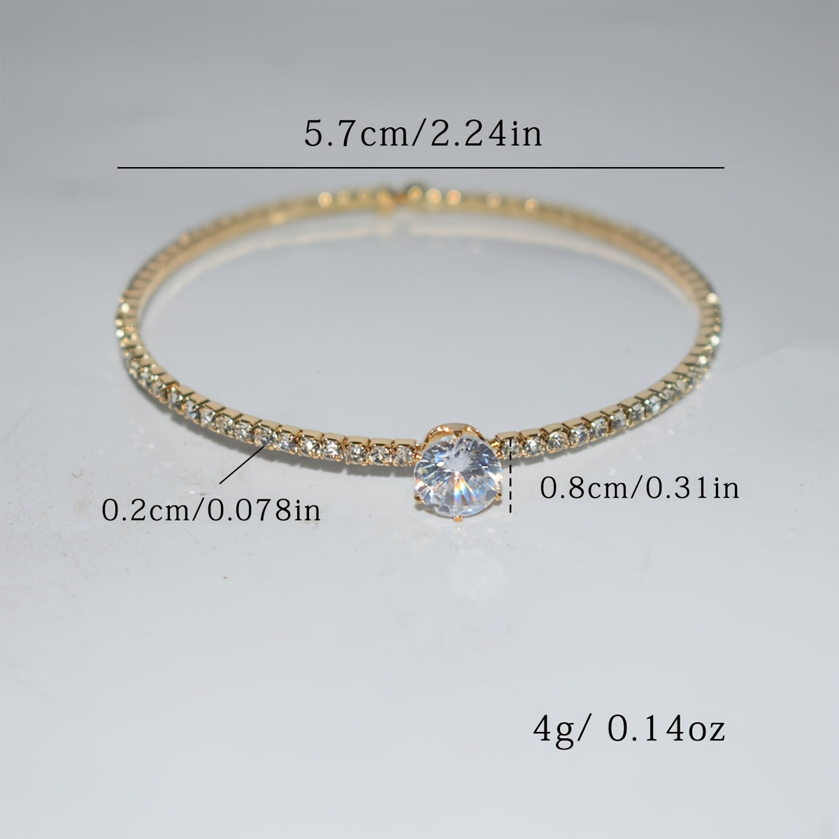 Silvery-Plated Cubic Zirconia Bracelet for Weddings and Daily Glam