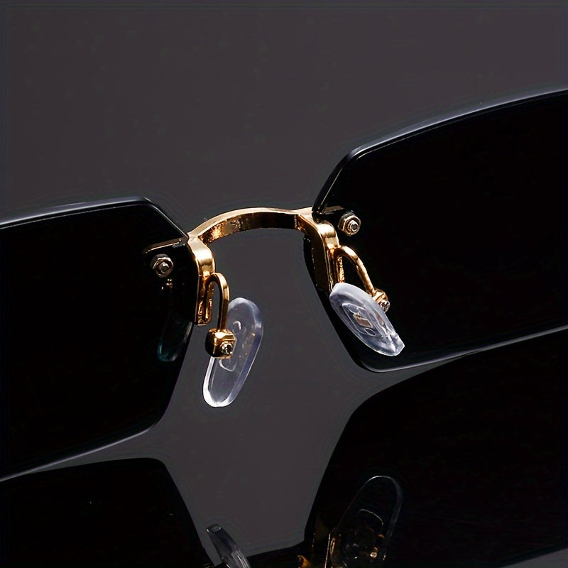 2 шт. бескаркасных праздничных очков с градиентными линзами, металлическая оправа, унисекс, стиль Y2K