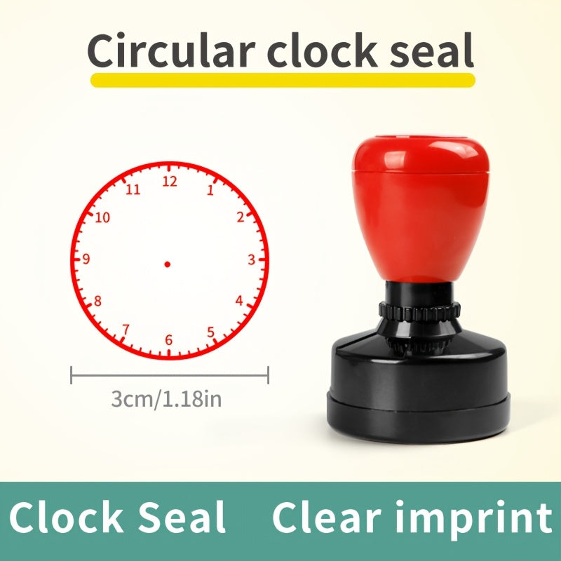 Educational Stamp Set for Teaching Time with Pictures for Students and Teachers