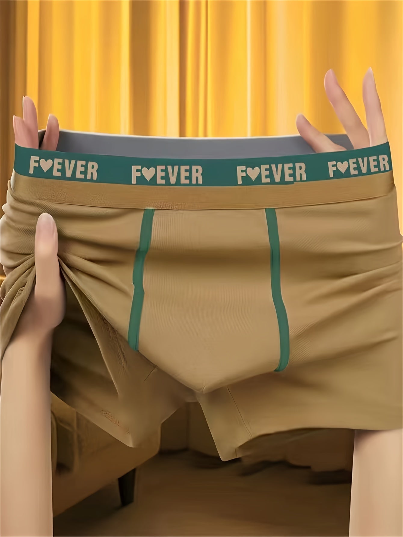 Men's Boxer Shorts Pack of 3 Low-Waisted Breathable Polyester Spandex Knit