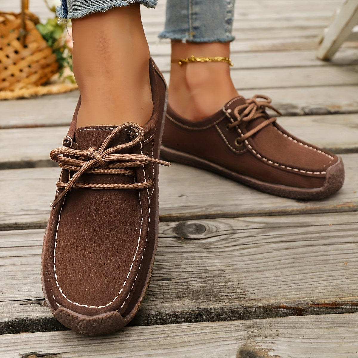 Women's Lightweight Non-Slip Casual Loafers Black Faux Slip-On Shoes