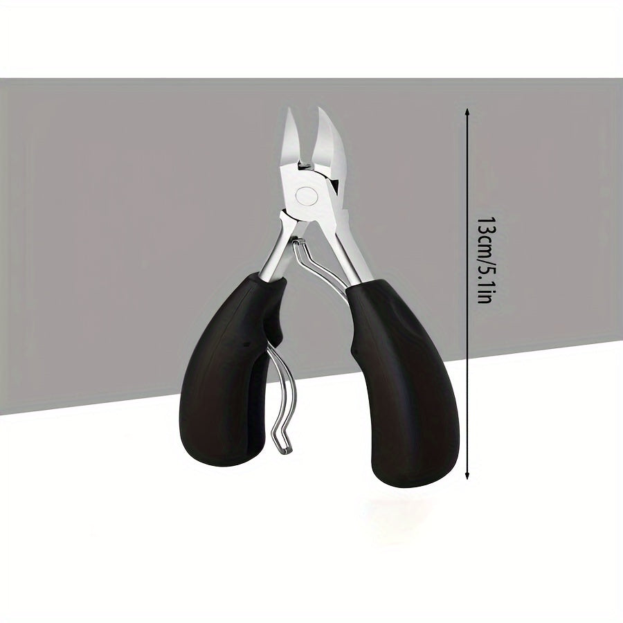 Stainless Steel Nail Clippers for Thick and Ingrown Toenails with Sharp Blades and Dead Skin Remover