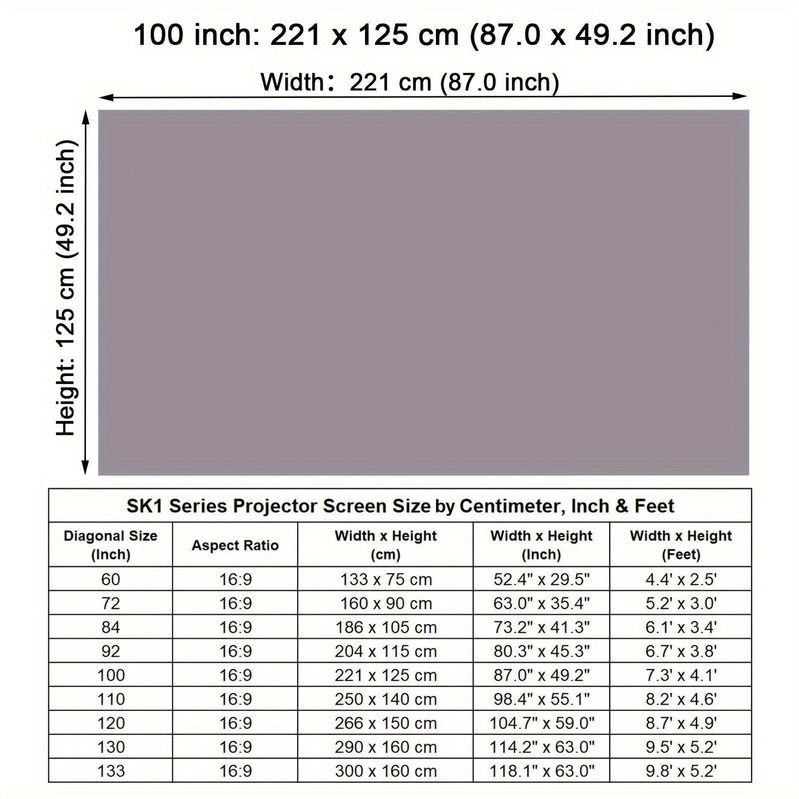 2023 Глянцевая проекционная панель из полиэстера для домашнего кинотеатра и уличных проекторов