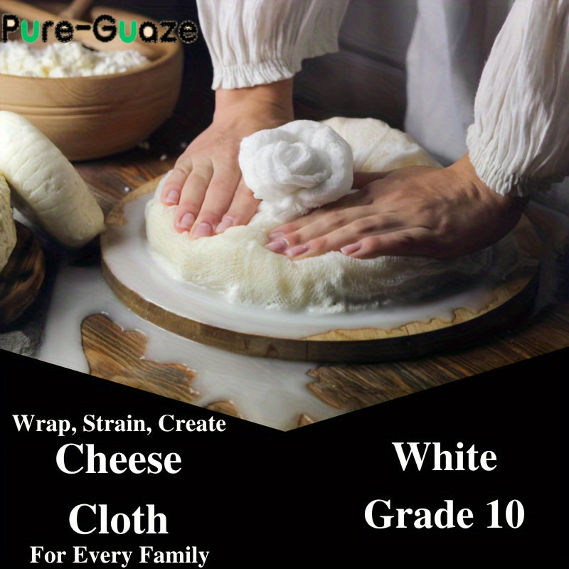 White Cheesecloth Set 2 Pieces, Food-Safe Muslin for Cooking and Baking