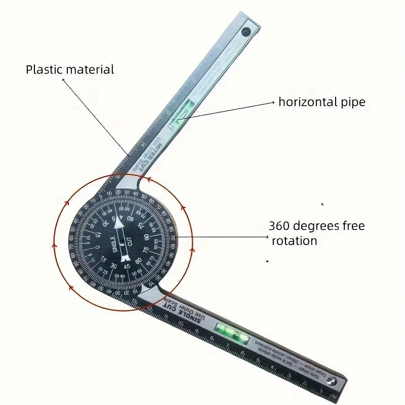 Medidor de ángulo giratorio para carpintería y renovación del hogar