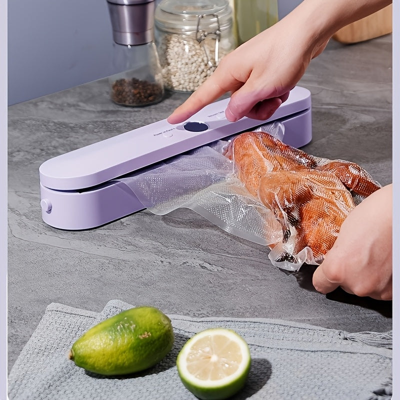 Uzluksiz yopish, yangi holatni saqlash uchun simsiz yopish bilan portativ vakuum yopish. Quruq/nam/oyin/bug'li uchun mos. Ikki rejim, bitta bosish bilan ishlash. 30 sm kengaytirilgan yopish. Samarali va vaqtni tejash. USB