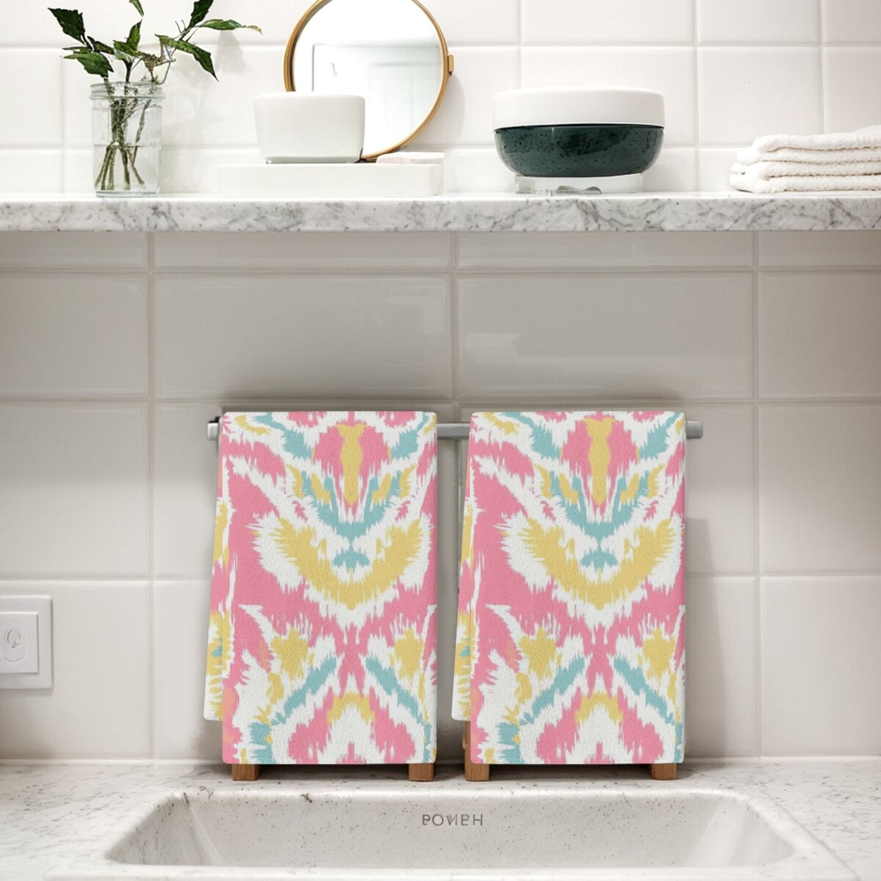 Two Pieces Scouring Pad Dish Cloths for Cleaning and Scrubbing