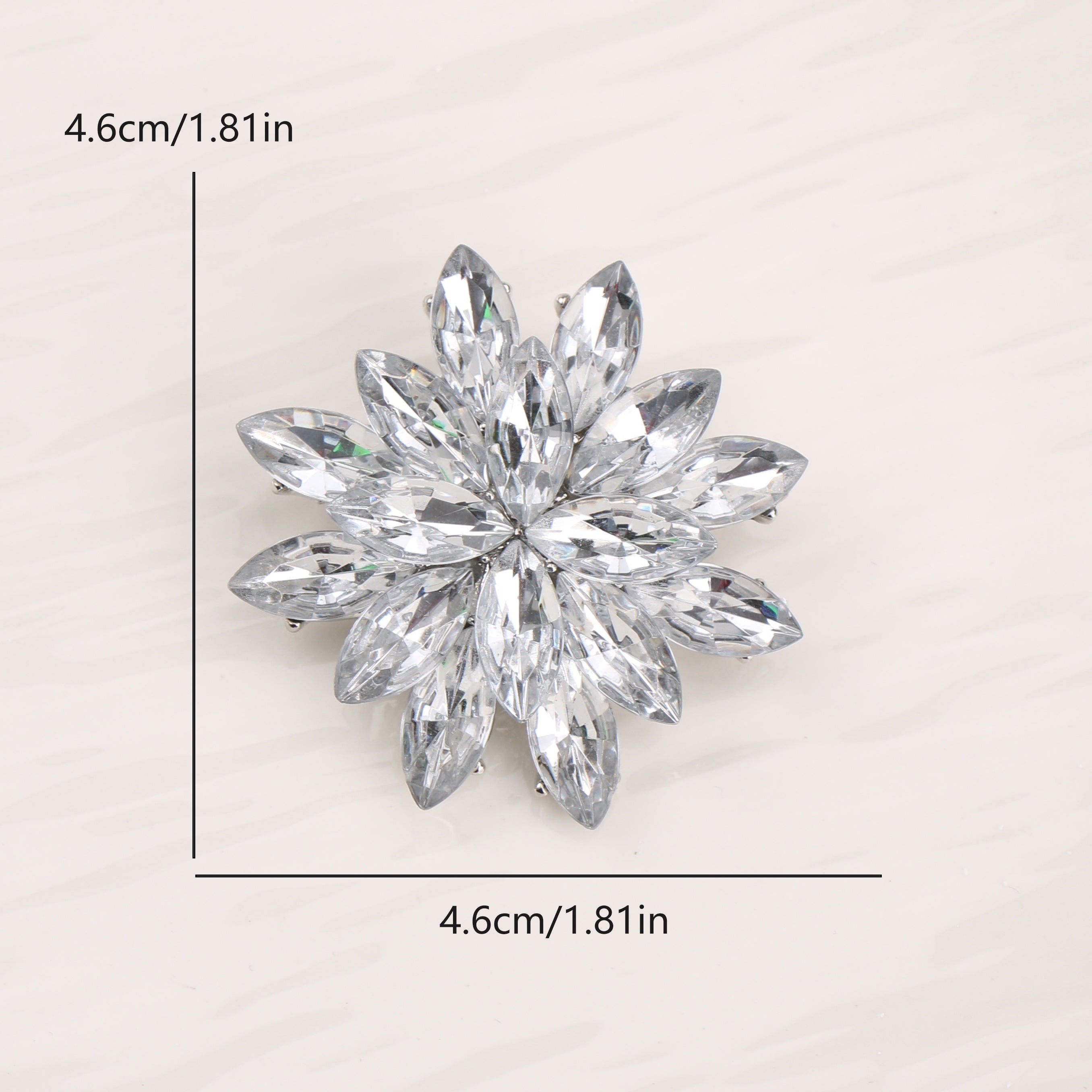 Elegant Snowflake Brooch Rhinestone Corsage Pin for Suits and Coats