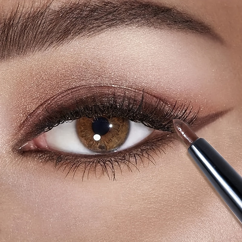 Pink Eyeliner Pencil Brown Waterproof Long-Wearing 3-in-1 Eyeshadow Lip Liner