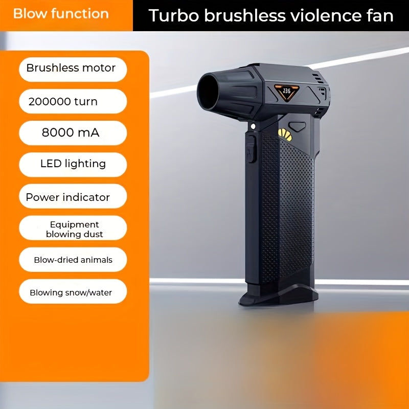 High-Speed Portable Dust Collector with Turbo Jet Fan for Precision Cleaning of Cars Homes Electronics