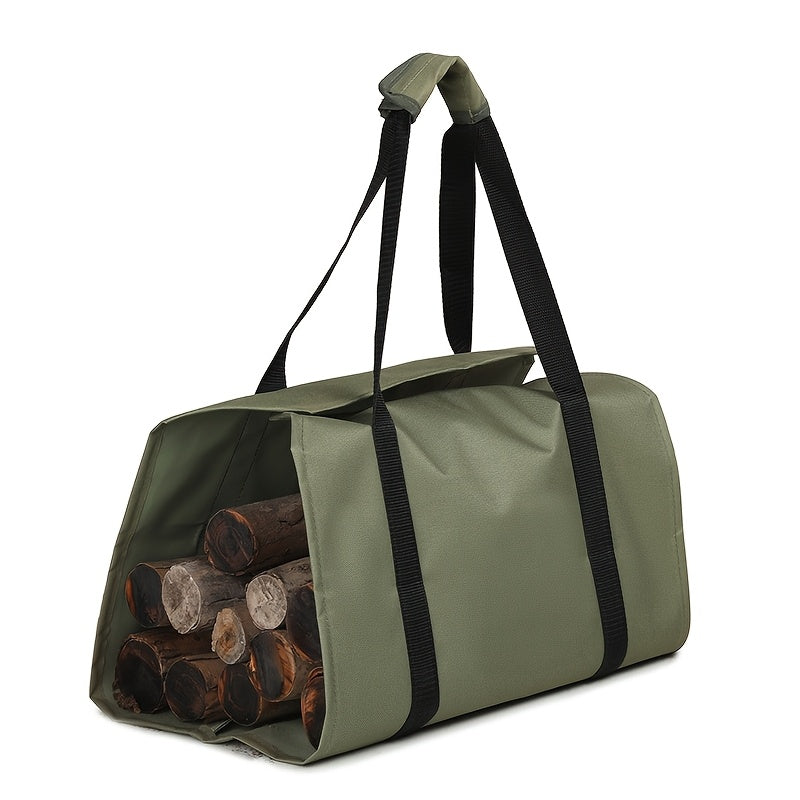 Durable PVC Firewood Carrier Bag Heavy Duty Log Tote for Camping and Firewood Transport
