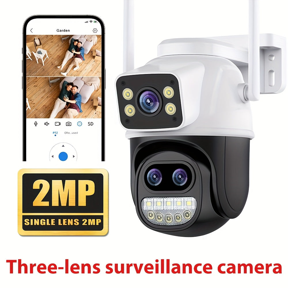 12MP HD Home Security Camera with AI Auto Tracking PTZ WiFi Video Surveillance