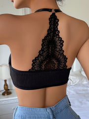 Tarmoq orqa halter kamiseta brasi, simsiz, ko'taruvchi, qulay va jozibador ichki kiyim ayollar uchun.