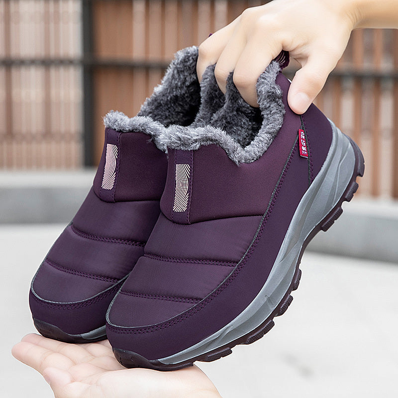 Women's Winter Slip-On Sneakers Soft Sole Round Toe Casual Comfort