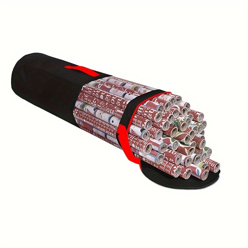 Qadoqlash qog'ozi uchun mustahkam Oksford materialidan yasalgan yotoq ostidagi saqlash sumkasi, 106.68 sm uzunlikdagi bir nechta sovg'a qog'ozlarini qulay saqlaydi.