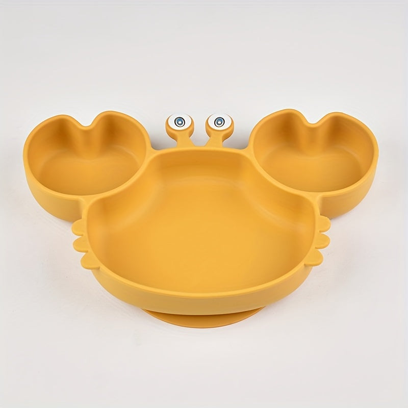 Silicone Toddler Feeding Plate with Suction Cup Cute Safe BPA-Free Dishwasher Safe