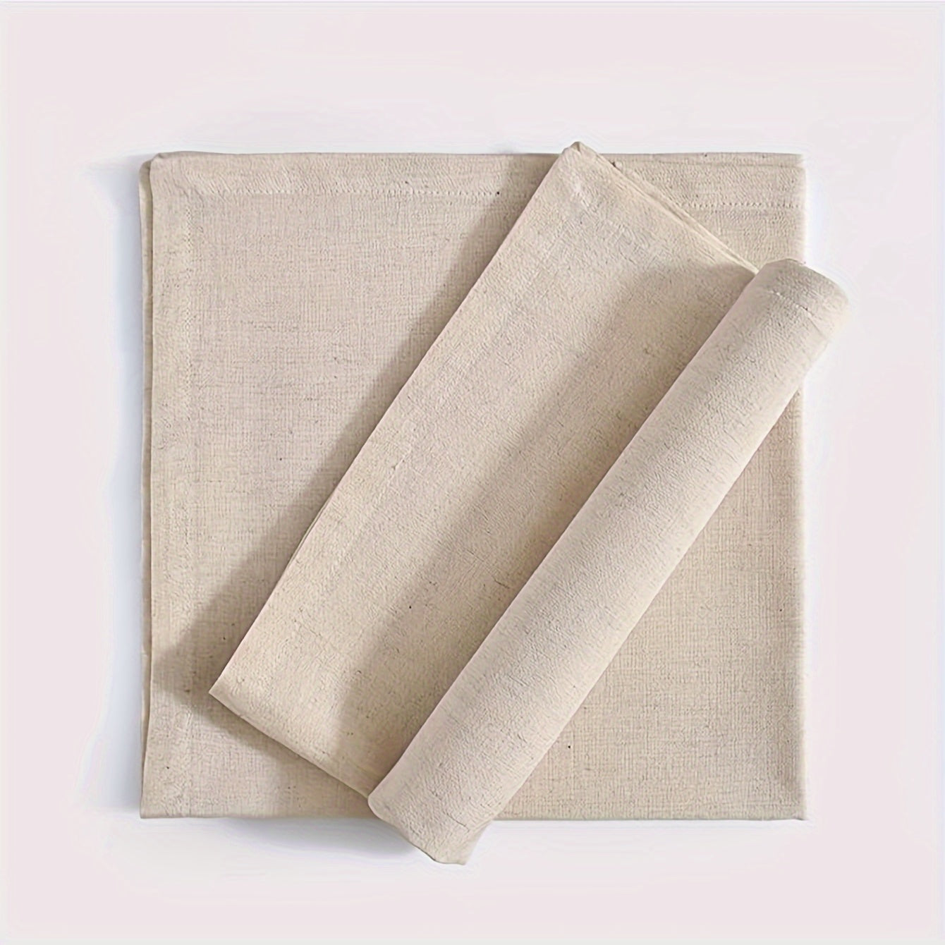 Beige Nordic Style Cloth Napkin Set for Dining and Home Decor