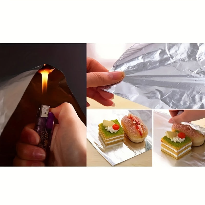 Aluminum Foil Roll 10 Meters Heat-Resistant Baking Grilling Cooking Kitchen Outdoor