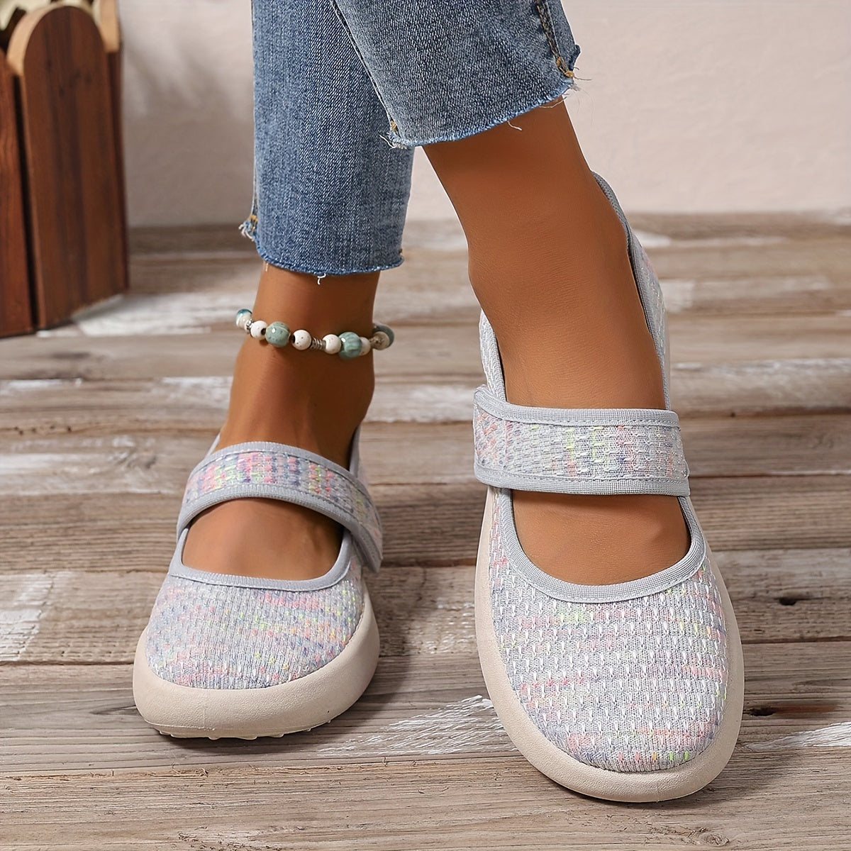 Zapatos planos casuales para mujer con suela suave y ligeros para caminar