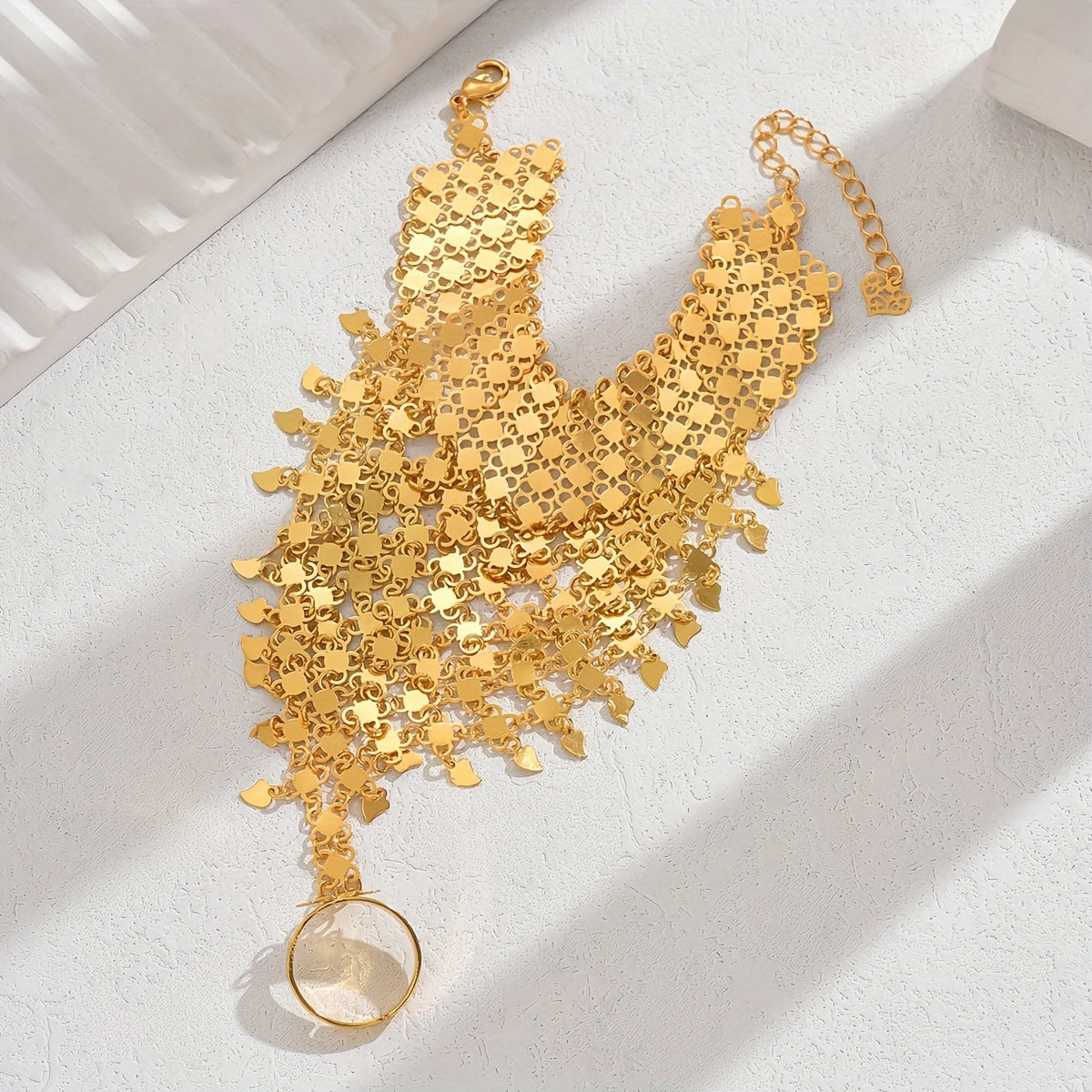 Copper-Plated Metal Love Ring Bracelet for Brides Wedding Jewelry