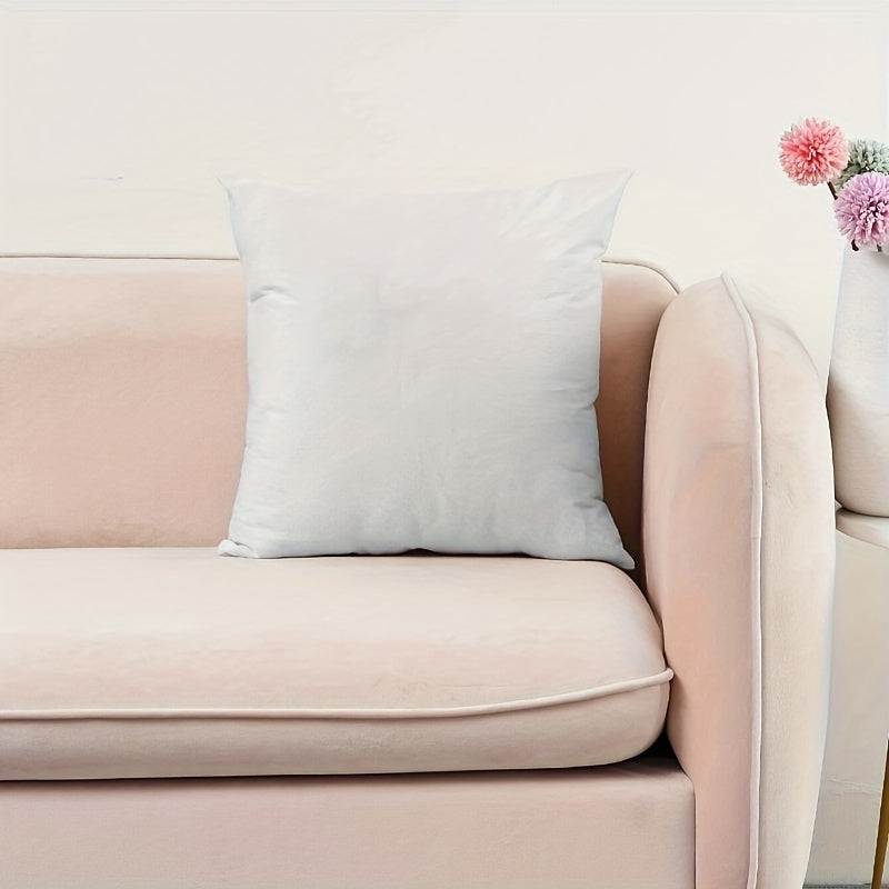 White Short Plush Throw Pillow Cover for Home Decor 18x18 Inches