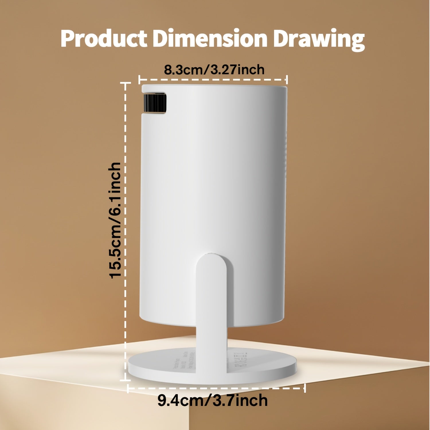 Compact 4K HD Mini Projector for Home Cinema and Streaming