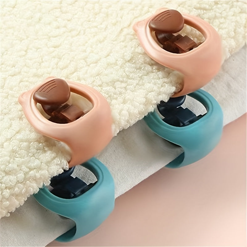 Set of 5 Bedding Fasteners with Non-Slip Grippers for Secure Bed Corners