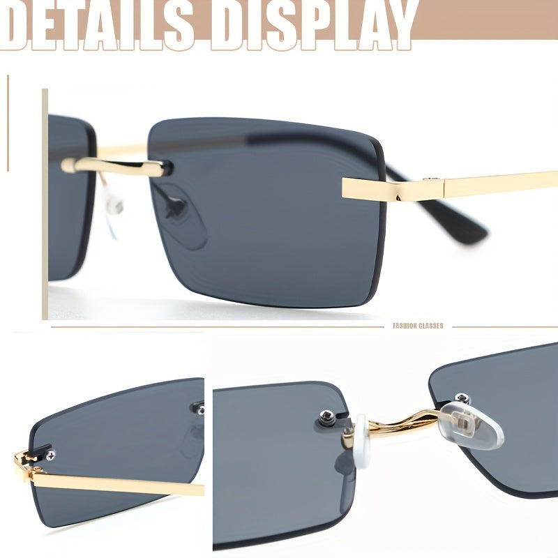 Men's Rimless Metal Glasses for Casual Wear