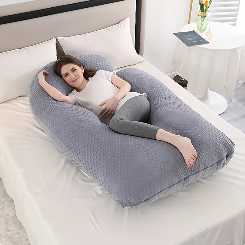 Pregnancy Support Pillow J-Shaped Lumbar Maternity Pillow for Comfort