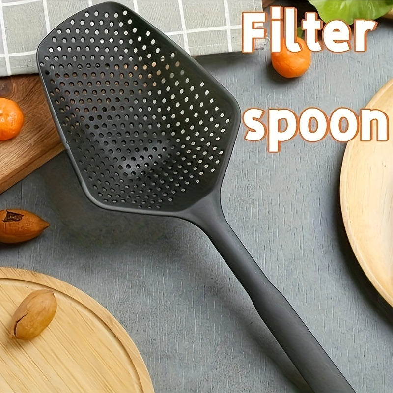 Heavy Duty Plastic Filter Spoon with Handle Drainage and Ice Shovel for Cooking and Food Preparation