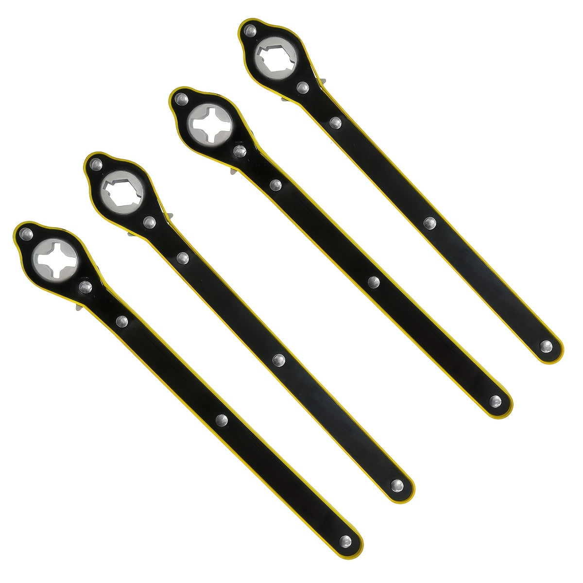 Car Lug Wrench Set 1/2/3/4pcs Ratchet Tire Wrench with 360° Rotation