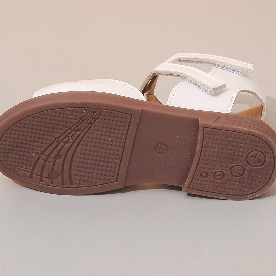 Девочки открытые сандалии с дышащей легкой нескользящей подошвой для помещений, улицы и пляжа