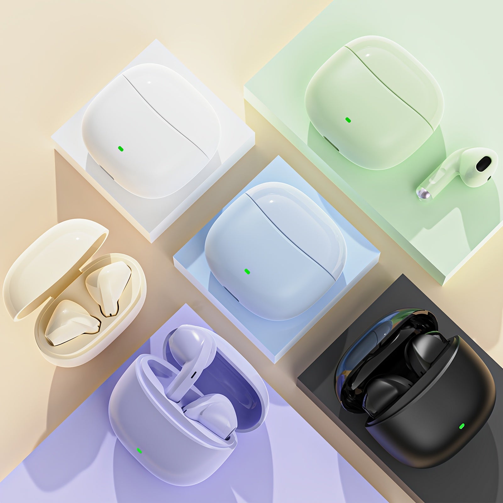 Wireless HD Stereo Earbuds with Touch Control for Sports and Exercise