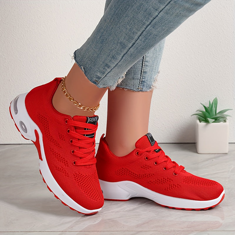 Women's Lightweight Breathable Casual Sneakers Low-Top Walking Shoes White