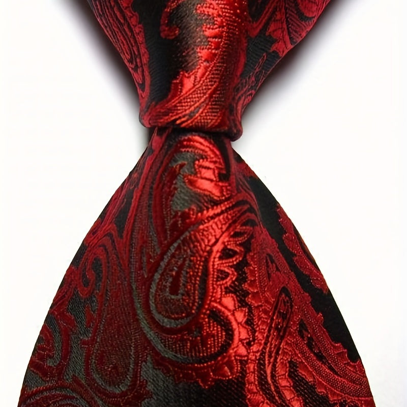 Men's Classic Neckties with Intricate Patterns for Formal and Gifting Occasions