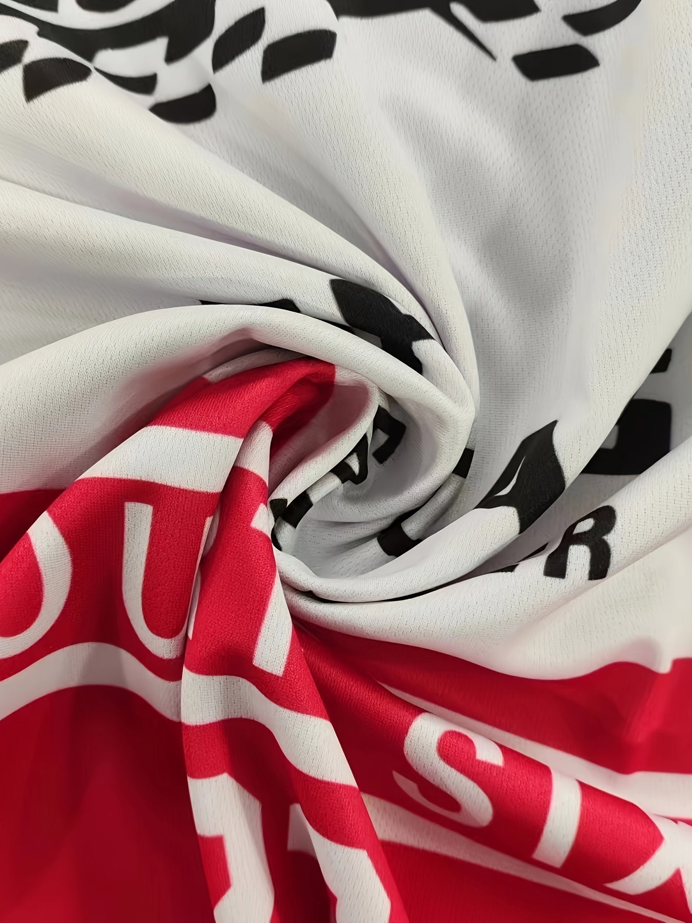 Men's All-Season Breathable Polyester Spandex Graphic T-Shirt with Letter Print