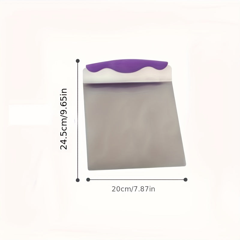 Stainless Steel Cake Transfer Board with Silicone Spatula for Baking and Decorating