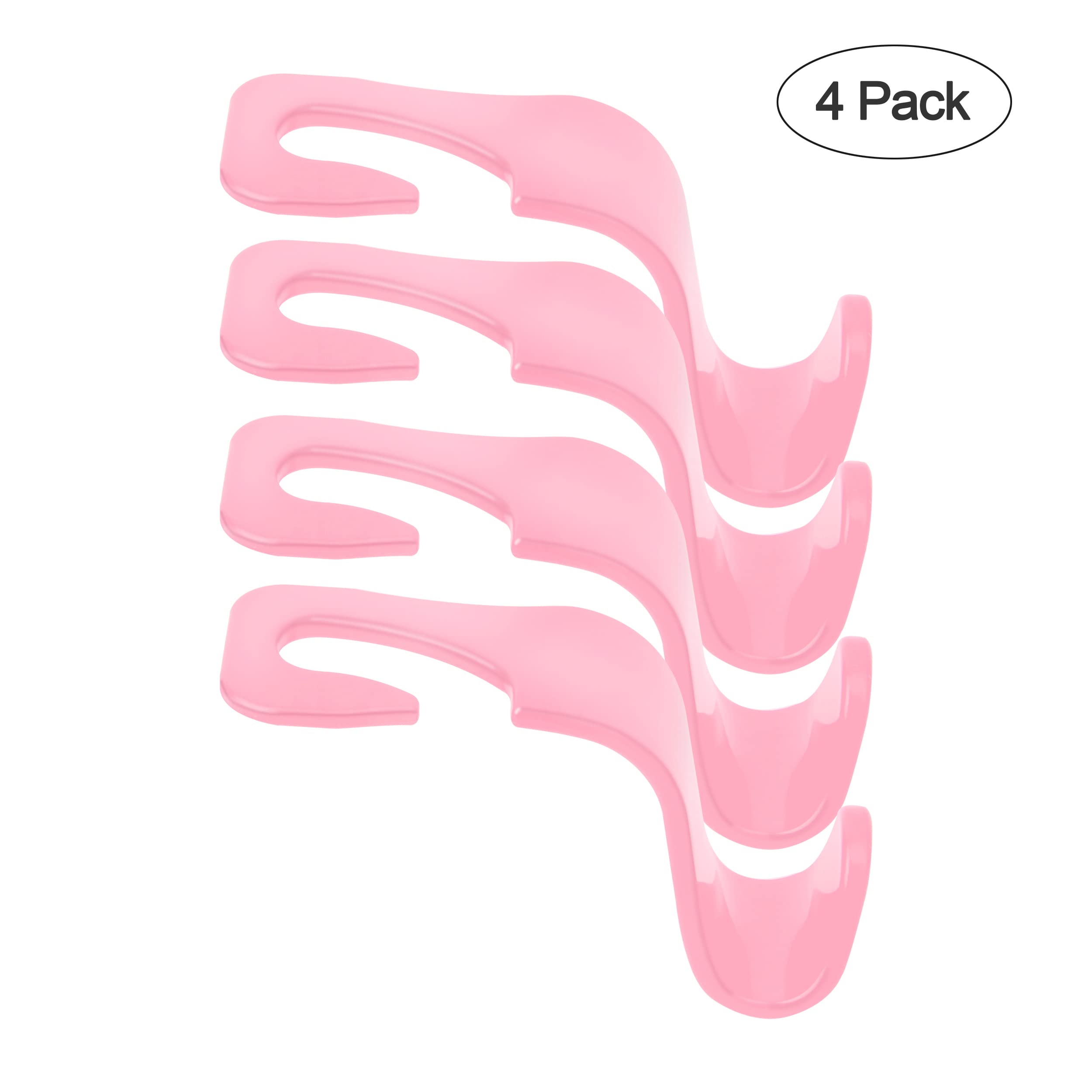 Car Seat Headrest Hook 4 Pack Universal Vehicle Car Hanger Storage Organizer Pink Black