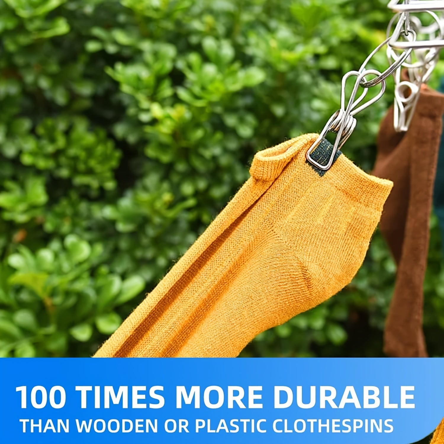 Paquete de 60 pinzas de ropa de acero inoxidable, clips metálicos para colgar, pinzas para lavandería