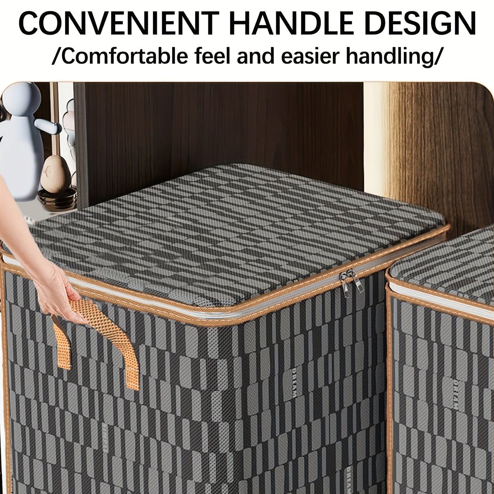 Large Clothes Storage Bag with Handle 100L 140L 180L for Comforters Blankets