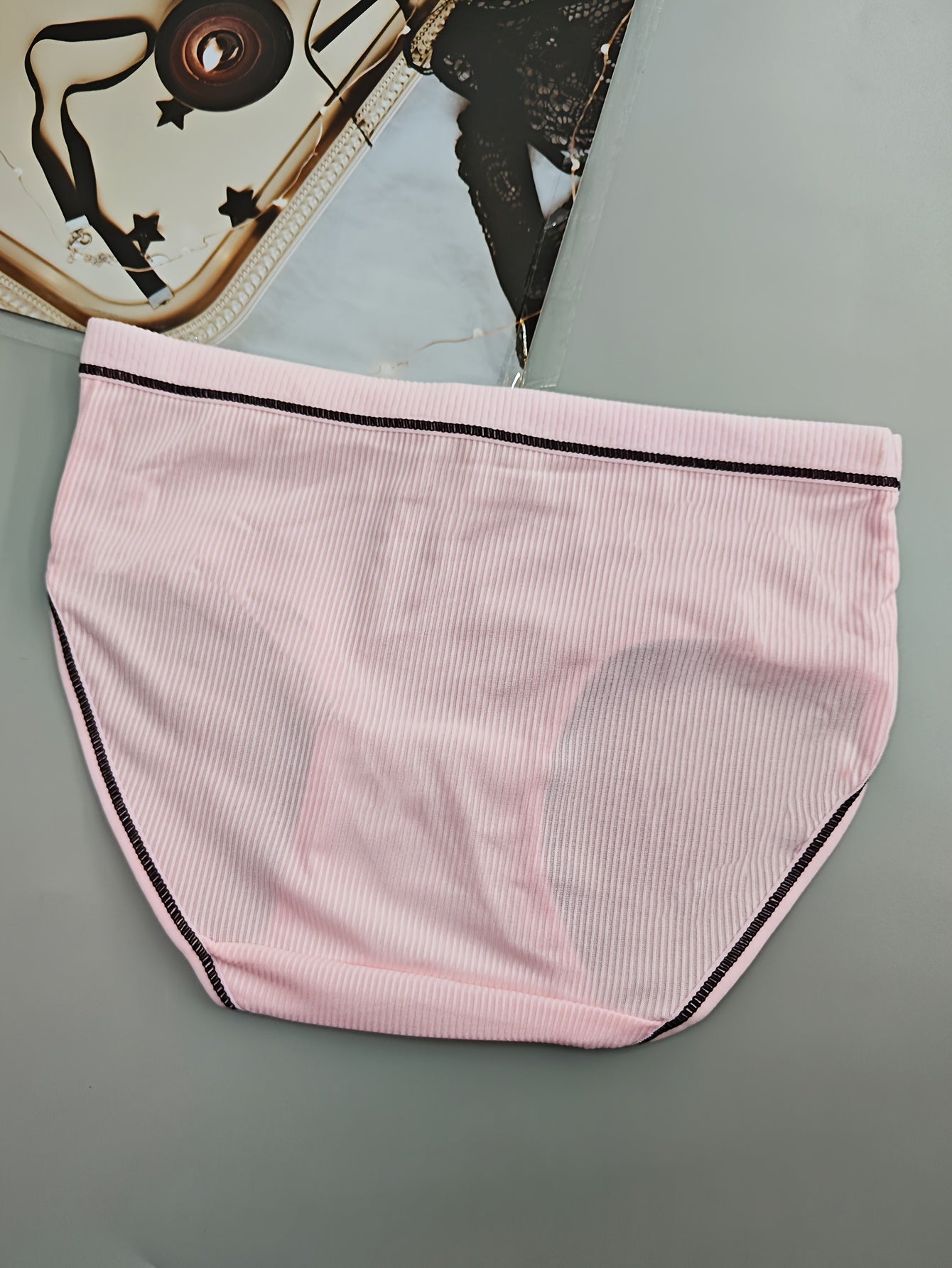 16 Pcs Women's Low-Rise Panties Breathable Polyester Blend Non-Transparent with Bowknot