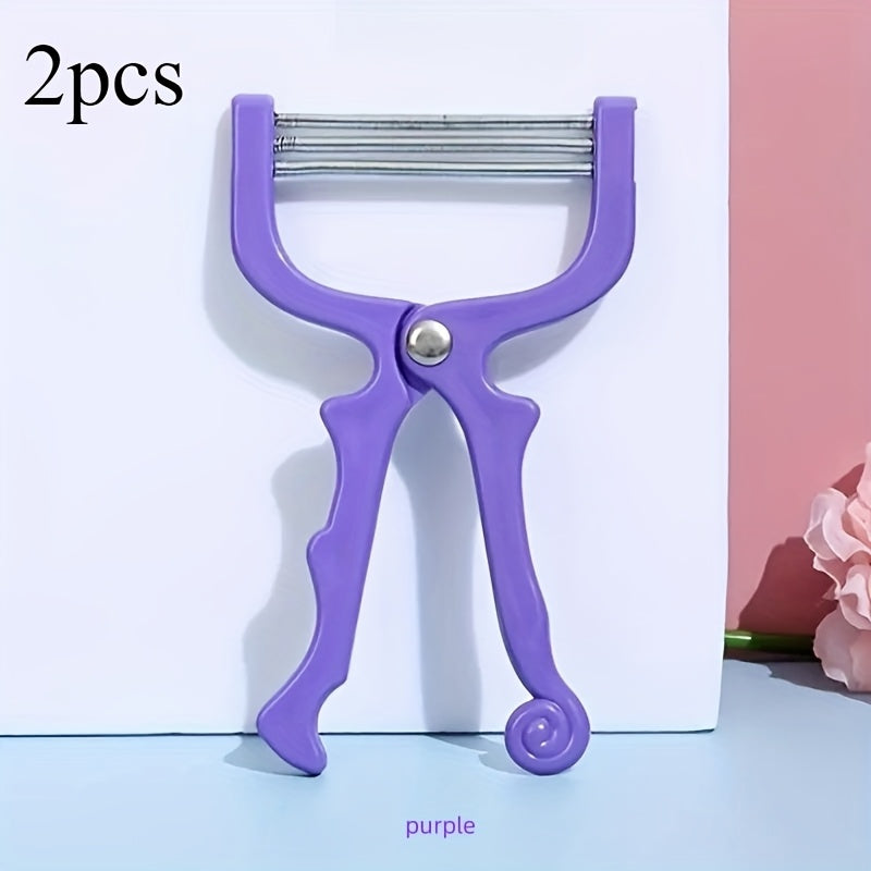 Женский механический эпилятор для лица с пружиной, 1/2 шт., водонепроницаемый, ручной инструмент